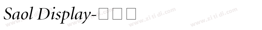Saol Display字体转换